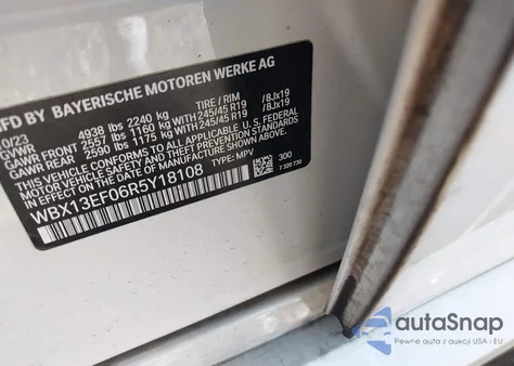 2024 BMW X1 M35I из США, поврежденный, VIN WBX13EF06R5Y18108